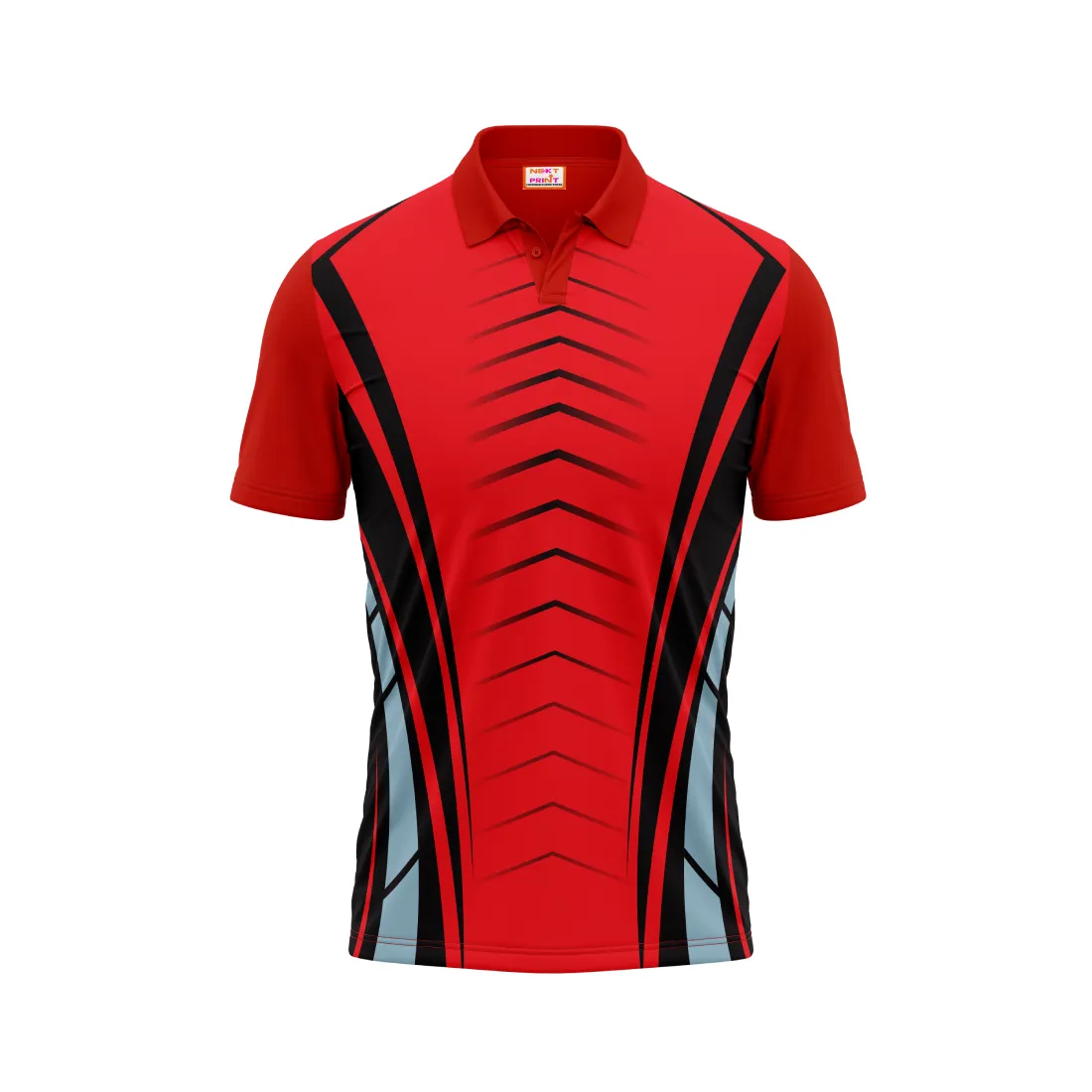 Polo Neck Printed Jersey Red NP00142