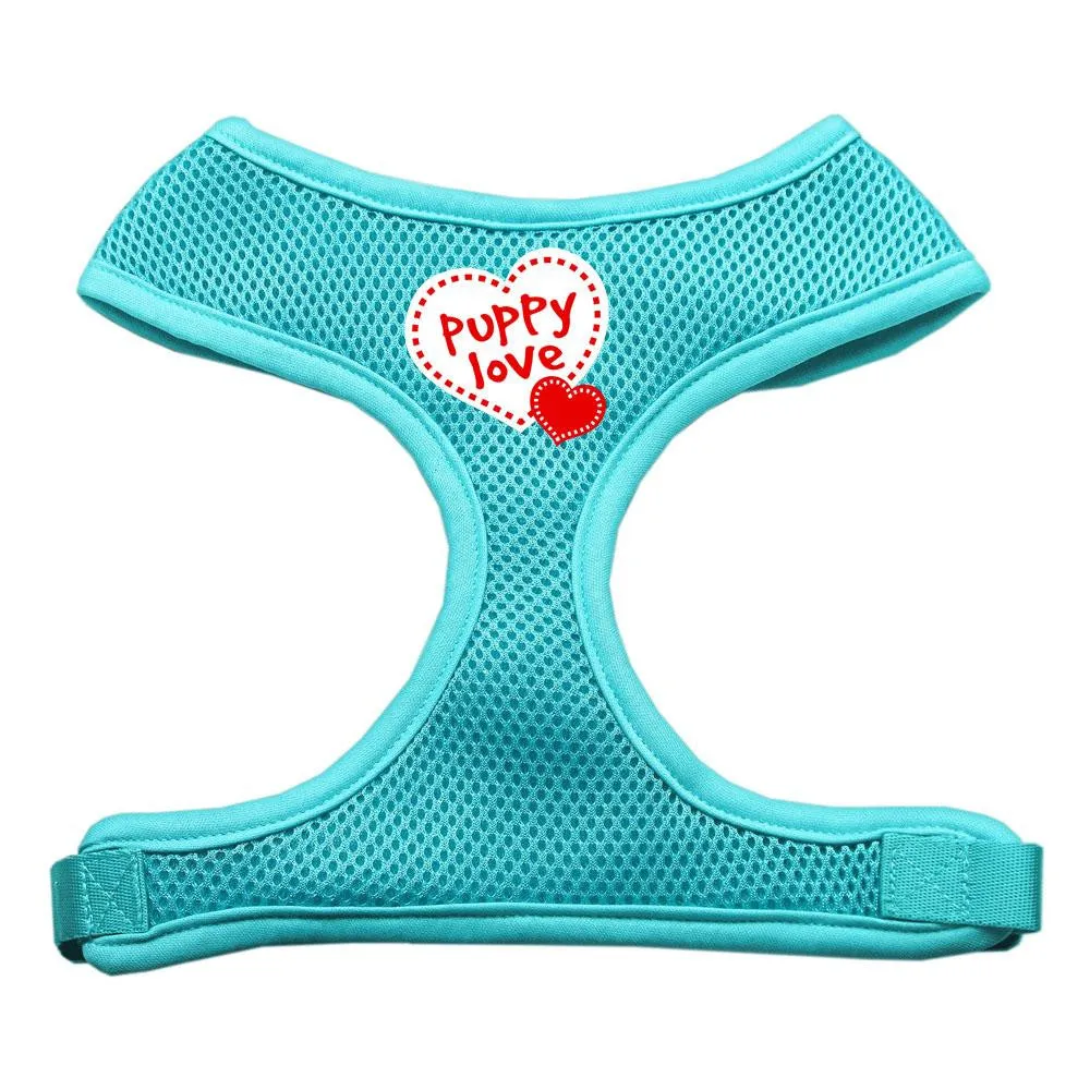 Puppy Love Soft Mesh Harnesses Aqua Extra Large