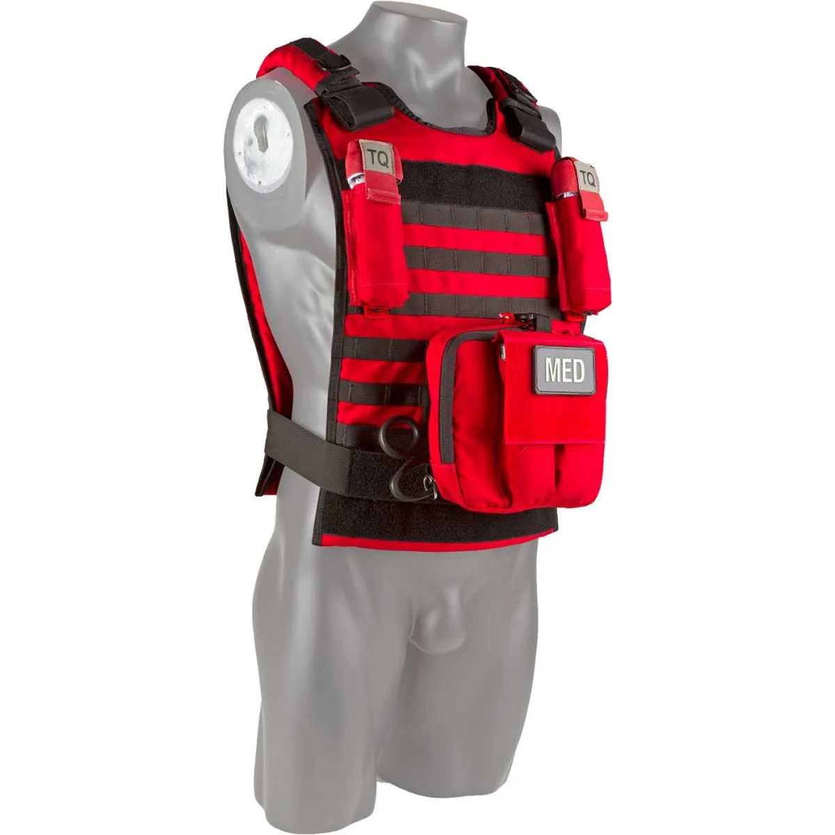 Rescue Task Force Tactical Vest Kit with Level lll Soft Body Armor, Red