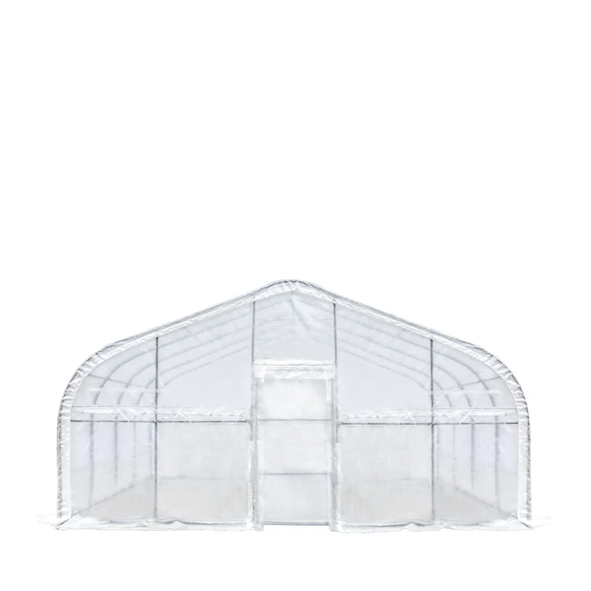 TMG Industrial 20’ x 20’ Tunnel Greenhouse Grow Tent w/12 Mil Ripstop Leno Mesh Cover, Cold Frame, Roll-up Windows, Peak Ceiling Roof, TMG-GH2020