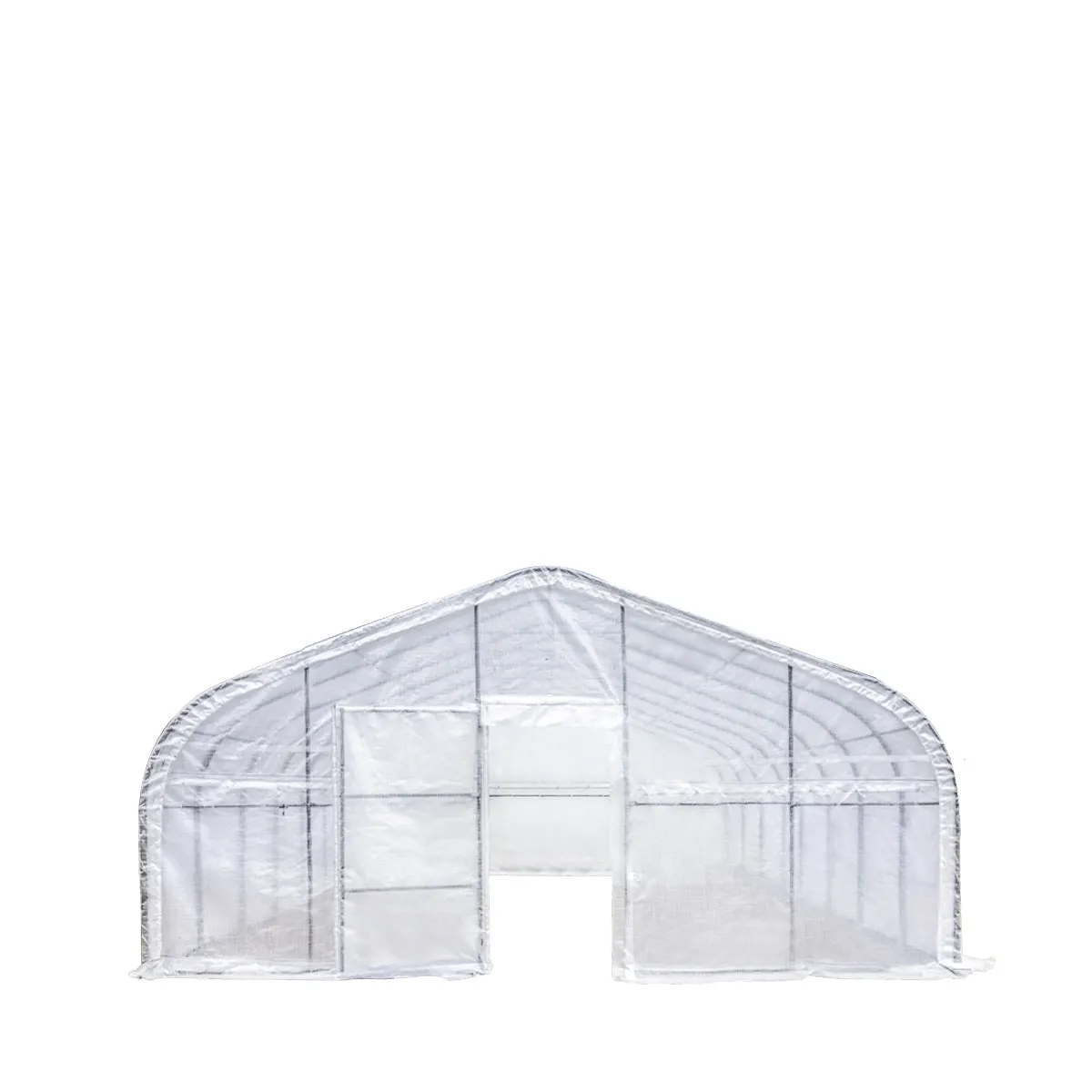 TMG Industrial 20’ x 40’ Tunnel Greenhouse Grow Tent w/12 Mil Ripstop Leno Mesh Cover, Cold Frame, Roll-up Windows, Peak Ceiling Roof, TMG-GH2040