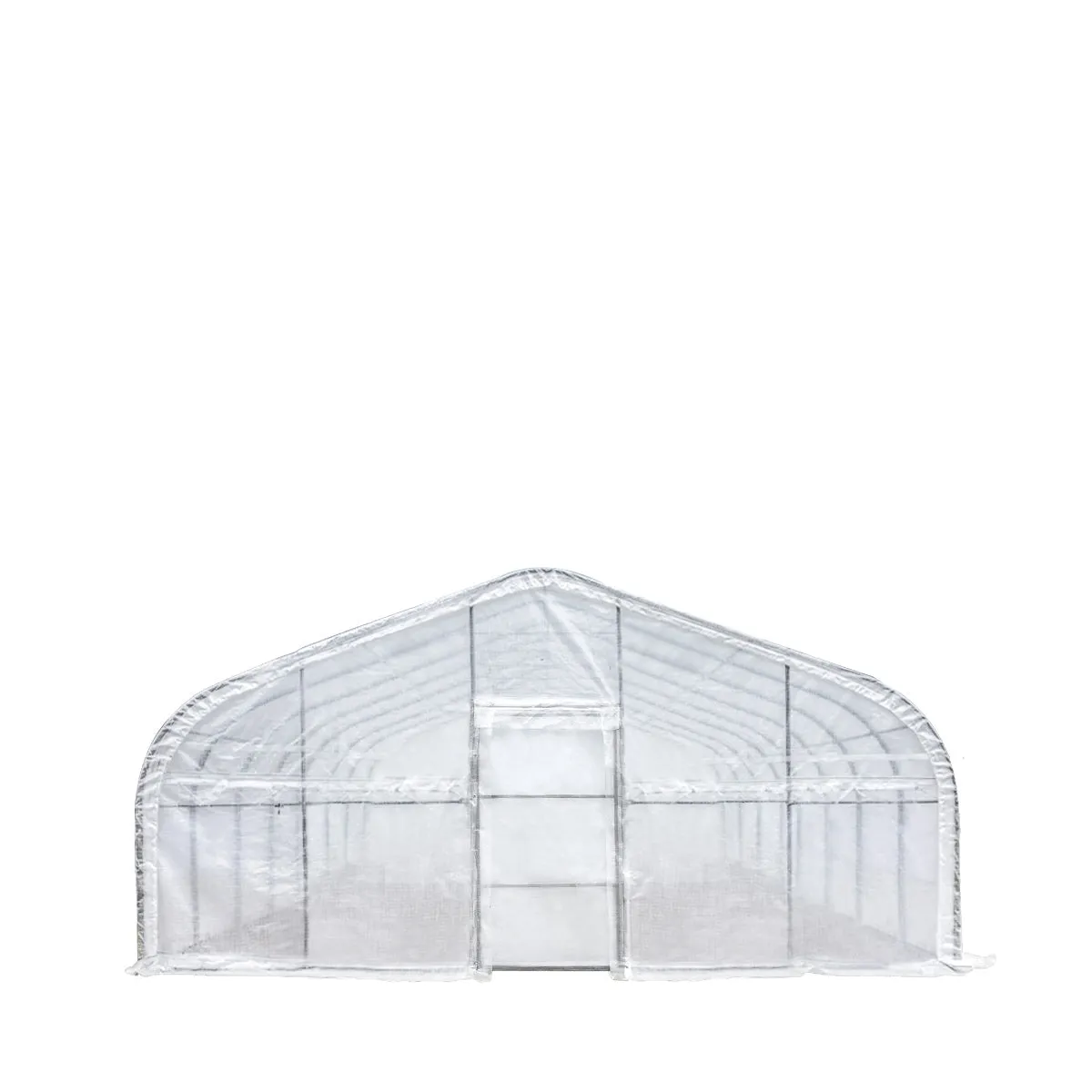 TMG Industrial 20’ x 40’ Tunnel Greenhouse Grow Tent w/12 Mil Ripstop Leno Mesh Cover, Cold Frame, Roll-up Windows, Peak Ceiling Roof, TMG-GH2040