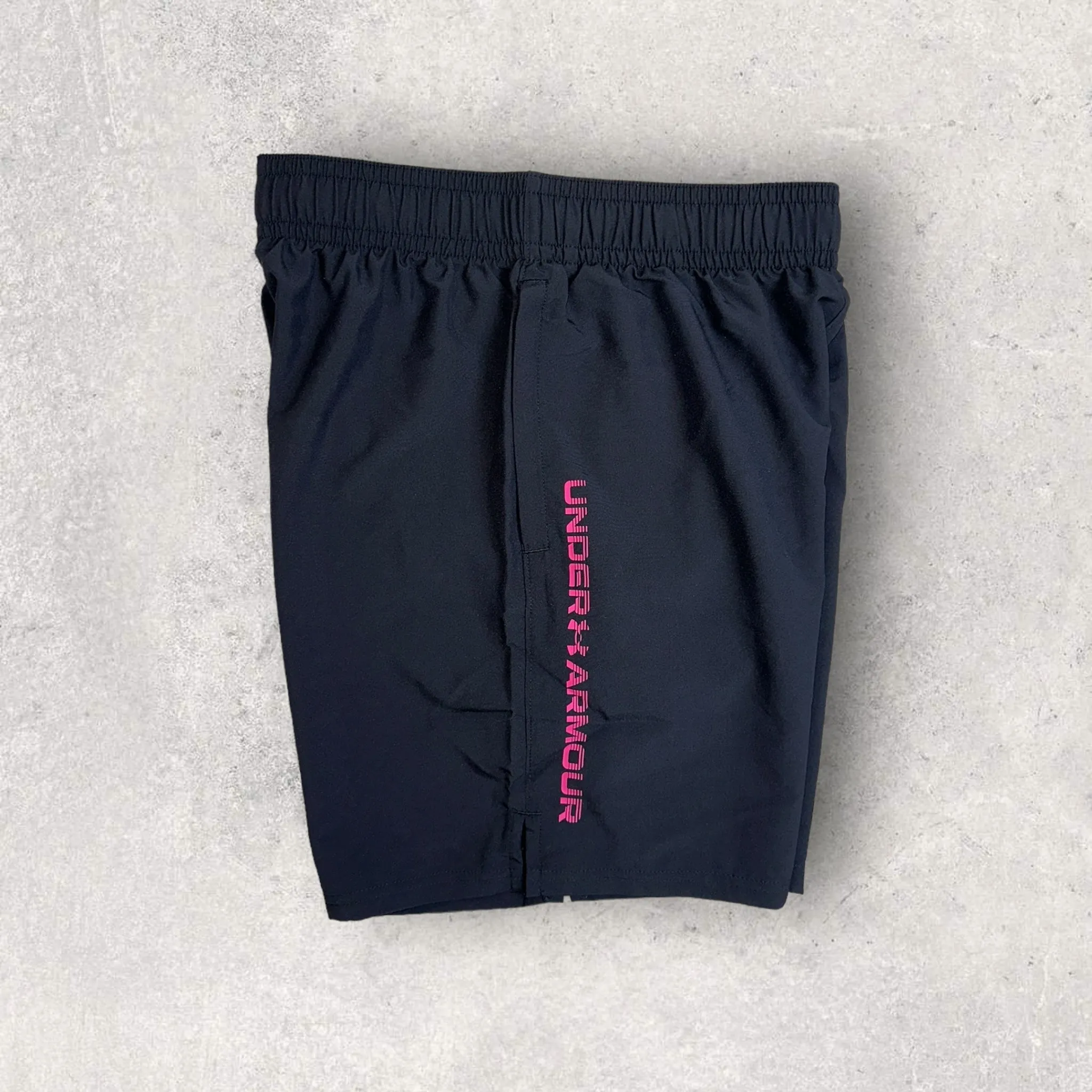 UNDER ARMOUR TECH T-SHIRT/SHORT SET - PINK/BLACK