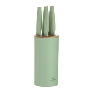 Viners Green 6 Piece Knife Block Set