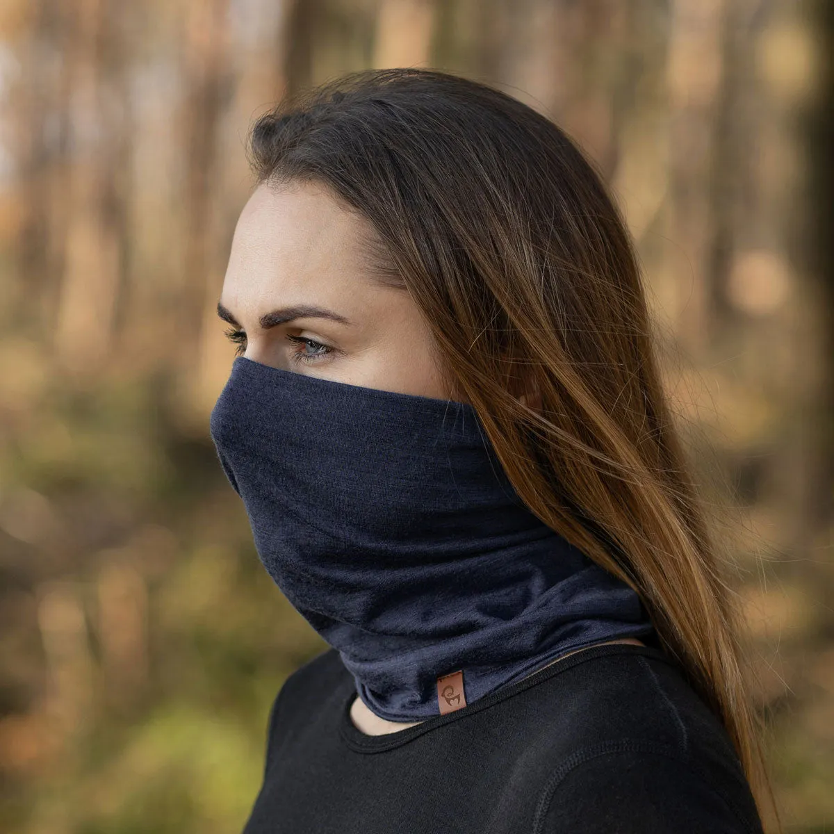 Women's Merino Neck Gaiter Dark Blue